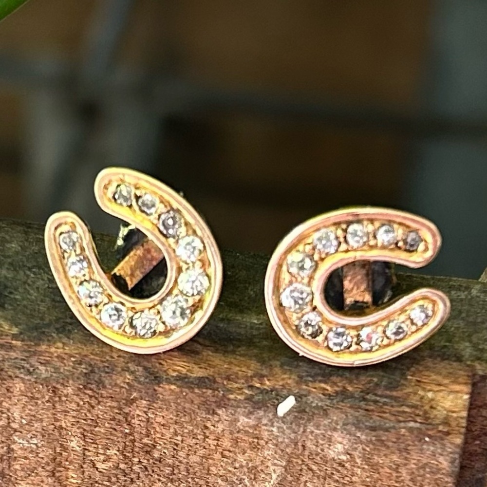 Antique 14k Old Mine Cut Diamond Studs